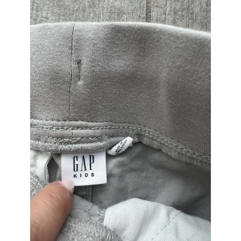 Gap Kids Boys Cotton Flat Front Pull On Chino Golf Shorts Silver Gray S 6-7
